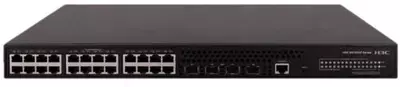  Коммутатор H3C S5120V2-28P-PWR-LI L2 Ethernet Switch with 24*10/100/1000Base-T PoE+ Ports(AC 185W) and 4*1000Base-X Ports (AC) - 