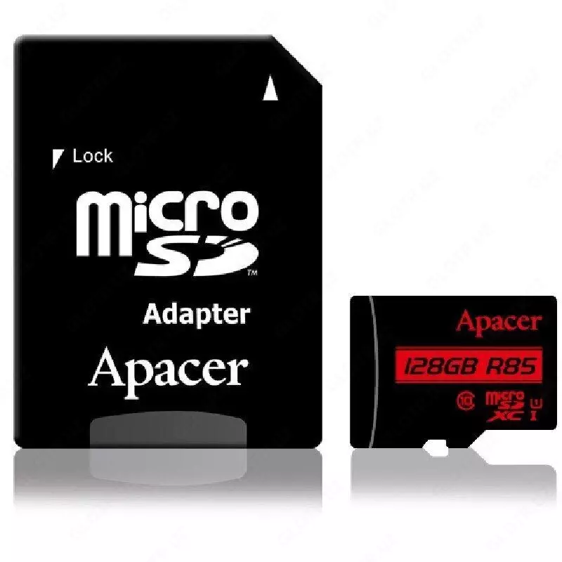 Карта памяти Apacer 128GB microSDHC C10 UHS-I R85MB/s + SD