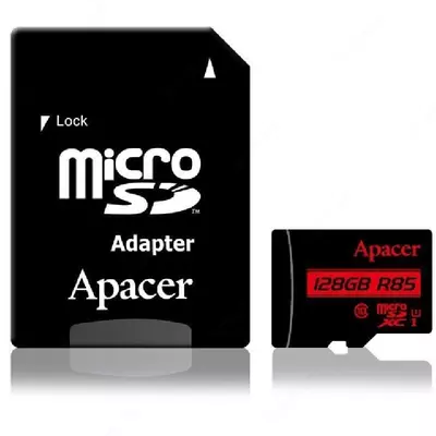  Карта памяти Apacer 128GB microSDHC C10 UHS-I R85MB/s + SD - 
