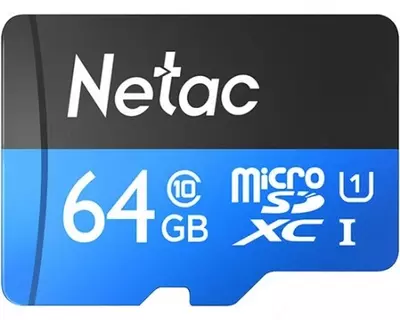  Карта памяти Netac microSD  64GB C10 UHS-I R80MB/s + SD - 