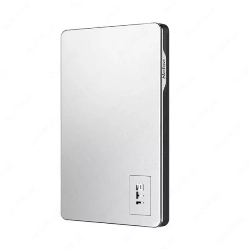  Внешний жесткий диск  Netac PORTABLE HARD DISK 1TB USB 3.0 K338 Metal Silver+Grey - 