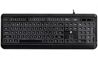 Клавиатура 2E KS120 White backlight USB Black