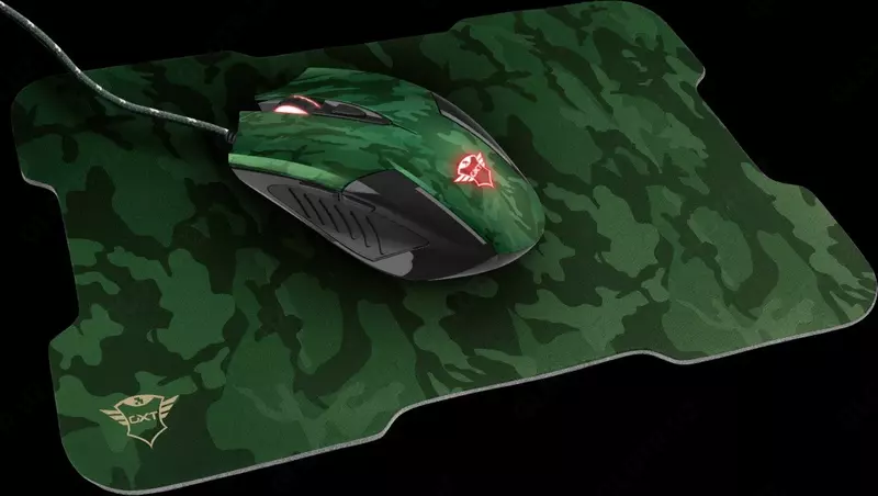  Мышь + коврик Trust GXT781 RIXA CAMO MOUSE & PAD - 