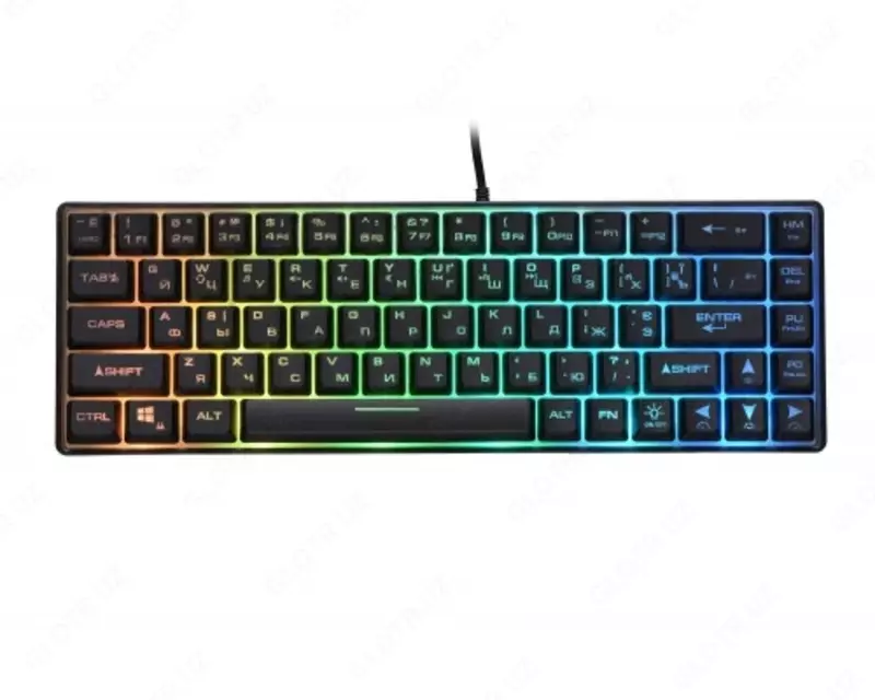 Клавиатура игровая 2E GAMING KG345 Transaprent USB Black Ukr