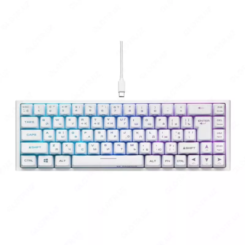  Клавиатура беспроводная игровая 2E GAMING KG360 RGB 68key USB White Ukr - 