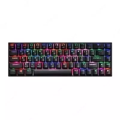 Клавиатура игровая 2E GAMING KG380 RGB 68key Gateron Red Switch BT/USB Black Ukr