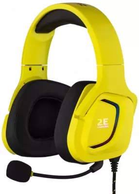 Гарнитура игровая 2E GAMING HG340 RGB 3.5mm Yellow - 