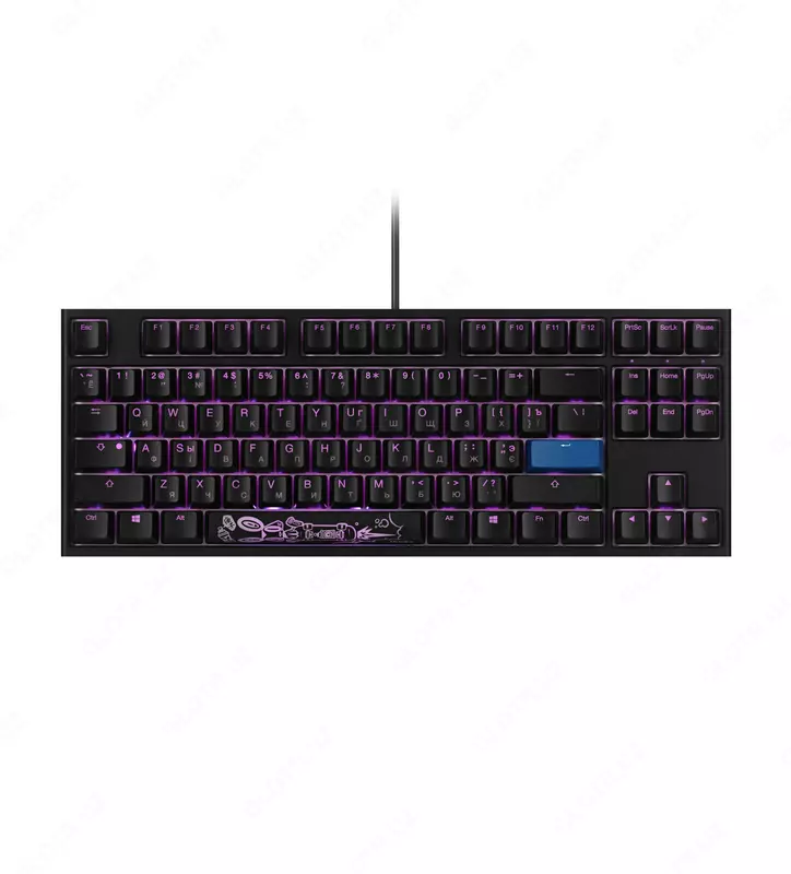 Клавиатура Ducky One 2 TKL  Cherry Blue  RGB LED  UA/RU  Black-White
