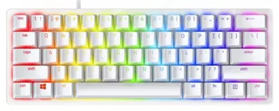 Клавиатура игровая Razer Huntsman Mini Mercury Ed. Purple Switch USB US RGB  White