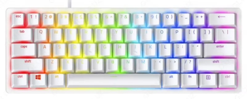 Клавиатура игровая Razer Huntsman Mini Mercury Ed. Purple Switch USB US RGB  White