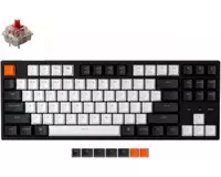 Keychron C1 Wired 87 Key  Gateron  Switch Mechanical Keyboard RGB  Red Russian Layout