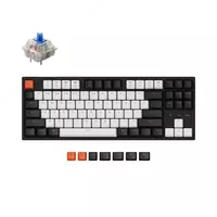 Keychron C1 Wired 87 Key  Gateron  Switch Mechanical Keyboard White LED Blue Russian Layout