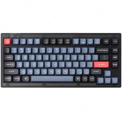 Oʻyin klaviaturasi Keychron C1 Wired 87 Key Gateron Switch Mechanical Keyboard White LED Red Russian Layout