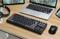  Oʻyin klaviaturasi Keychron K8 87 Key Gateron Mechanical Keyboard White LED Red Russian Layout - 