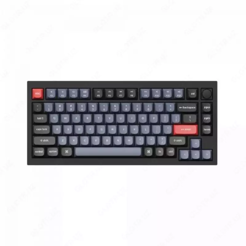 Oʻyin klaviaturasi Keychron K8 87 Key Gateron Mechanical Keyboard White LED Red Russian Layout