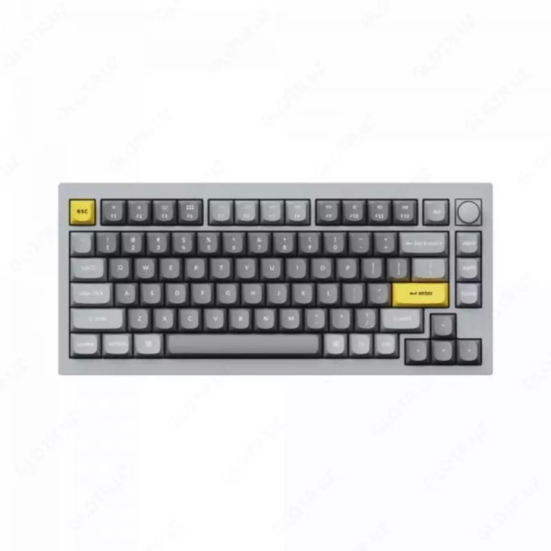 Oʻyin klaviaturasi Keychron K8 87 Key Gateron Mechanical Keyboard White LED Red Russian Layout