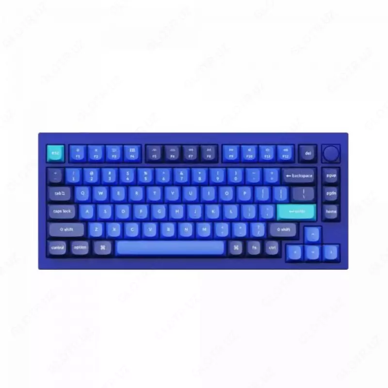  Клавиатура Keychron Q1 QMK  HotSwappable  Gateron Phantom Red  RGB  Knob  Navy - 
