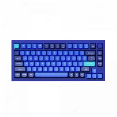 Клавиатура Keychron Q1 QMK  HotSwappable  Gateron Phantom Brown  RGB  Knob  Navy
