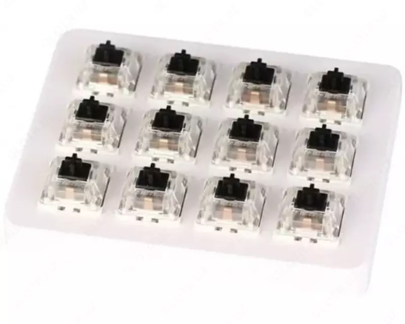 Набор механических переключателей KEYCHRON Gateron  Switch with Holder Set  12Pcs/Set Black