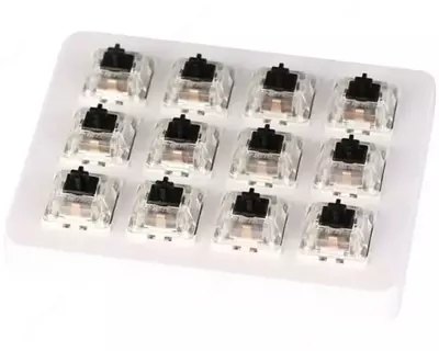  Набор механических переключателей KEYCHRON Gateron  Switch with Holder Set  12Pcs/Set Black - 