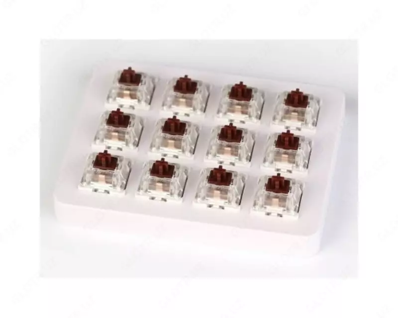  Набор механических переключателей KEYCHRON Gateron  Switch with Holder Set  12Pcs/Set Brown - 