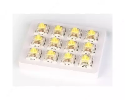 KEYCHRON Gateron kaliti ushlagichlar toplami bilan 12 dona/qora toplam