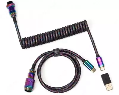 Кабель Aviator Cabel Type-A/Type-C Keychron Coiled Cable Black