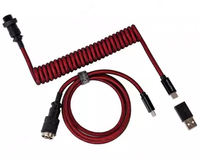Kabel Aviator Cabel Type-A/Type-C Keychron Coiled Cable Black