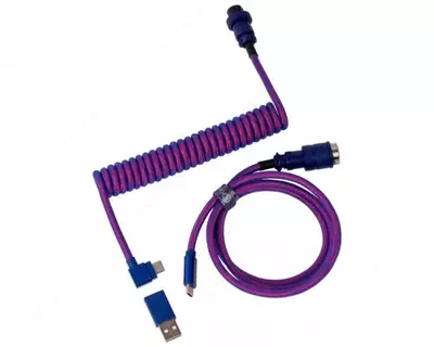  Kabel Aviator Cabel Type-A/Type-C Keychron Coiled Cable Black - 
