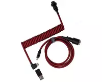 Кабель Cabel Type-A/Type-C Keychron Premium Coiled Aviator Cable-Angled Red