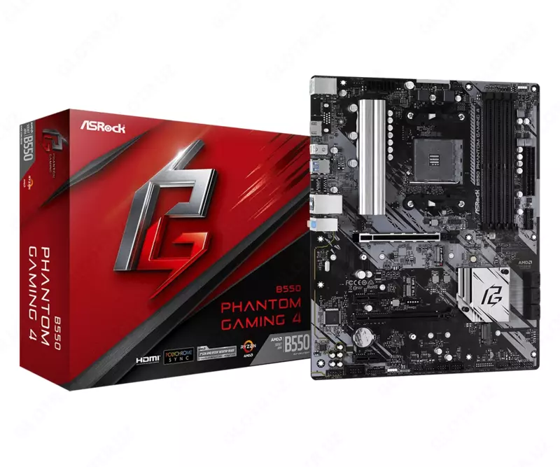 Материнская плата ASRock B550 PHANTOM GAMING 4 sAM4 B550 4xDDR4 HDMI M.2 ATX
