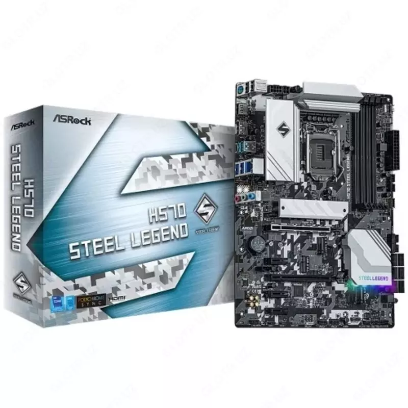 Материнcкая плата ASRock H570 STEEL LEGEND s1200 H570 4xDDR4 M.2 HDMI-DP Type-C ATX