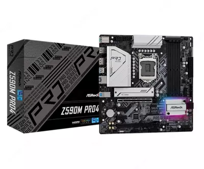  Материнская плата ASRock Z590M PRO4 s1200 Z590 HDMI-DP 4xDDR4 M.2 mATX - 