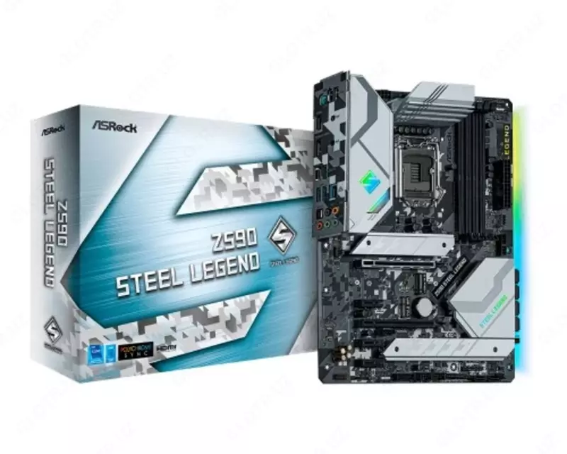 Материнская плата ASRock Z590 STEEL LEGEND s1200 Z590 HDMI-DP 4xDDR4 M.2 Type-C SPDIF ATX