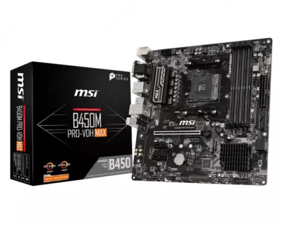  Материнcкая плата MSI B450M_PRO-VDH_MAX sAM4 B450 4xDDR4 HDMI-DVI-VGA mATX - 