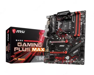 Материнcкая плата MSI B450_GAMING_PLUS_MAX sAM4 B450 4xDDR4 HDMI-DVI 6xGPU Mining ATX