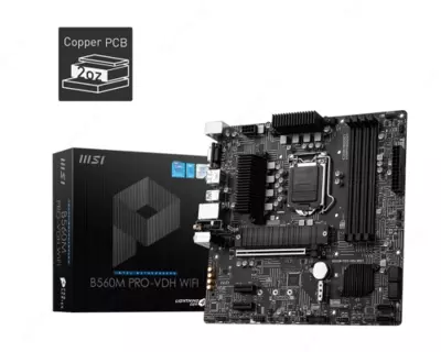 Материнcкая плата MSI B560M_PRO-VDH_WIFI s1200 B560 4xDDR4 HDMI-DVI-DP Wi-Fi!!!BT mATX