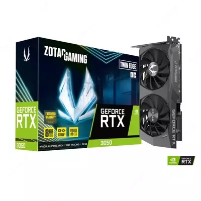  Видеокарта ZOTAC RTX 3050 8GB GDDR6 Twin Edge - 