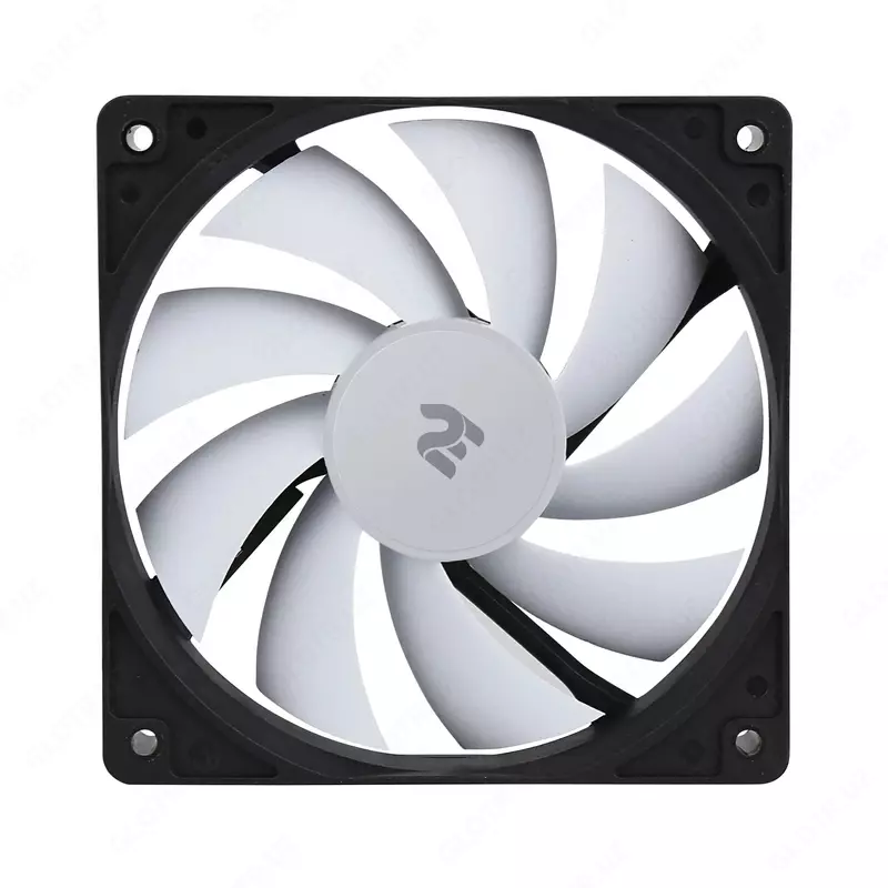 Корпусной вентилятор 2E OEM (F120-S)  120мм  3pin  белые лопасти  черная рамка