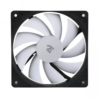  Корпусной вентилятор 2E OEM (F120-S)  120мм  3pin  белые лопасти  черная рамка - 