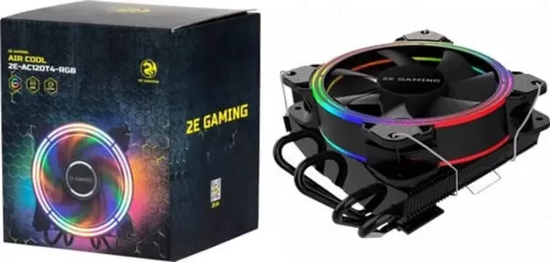  Процессорный кулер 2E GAMING AIR COOL (AC120T4) RGB  1700  775 115X 1200 1366 2011  FM1 FM2 AM2 AM2+ AM3 AM3+ AM4  120мм  2510-4 pin  TDP 130W - 