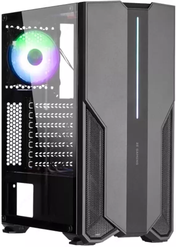 Корпус 2E GAMING FORTIS (G3405) MidT  2xUSB2.0  1xUSB3.0  1x120мм ARGB  лента ARGB   стекло (боковая панель)  без БП  черный
