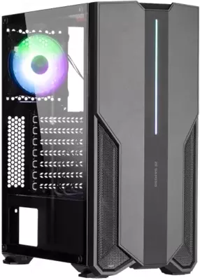  Корпус 2E GAMING FORTIS (G3405) MidT  2xUSB2.0  1xUSB3.0  1x120мм ARGB  лента ARGB   стекло (боковая панель)  без БП  черный - 