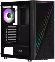 2E Gaming Computer case Infinity G205A  without PSU  2xUSB 3.0  1xUSB Type-C  1x120mm ARGB  2x120mm  ARGB strip  TG Side Panel  ATX  Black