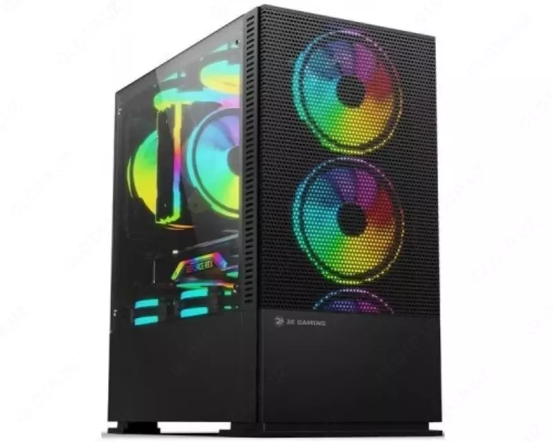 Корпус 2E GAMING CALLEO (GB701) MiniT  2xUSB2.0  1xUSB3.0  3x120ARGB  стекло (боковая панель)  без БП  черный