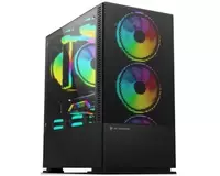 Корпус 2E GAMING CALLEO (GB701) MiniT  2xUSB2.0  1xUSB3.0  3x120ARGB  стекло (боковая панель)  без БП  черный