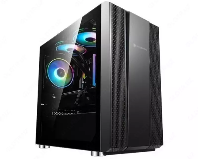 Корпус 2E GAMING DEFENSO (GM3) MiniT  2xUSB2.0  1xUSB3.0  1x120ARGB  лента ARGB  стекло (боковая панель)  без БП  черный