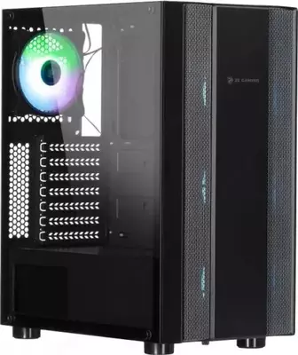 Корпус 2E GAMING RECANO (G3403) MidT  2xUSB2.0  1xUSB3.0  4x120мм ARGB  стекло (боковая панель)  без БП  черный