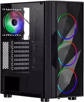  Корпус 2E GAMING ARDOR (GA3401) MidT  2xUSB2.0  1xUSB3.0  4x120ARGB  стекло (боковая панель)  без БП  черный - 