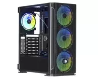 Корпус 2E GAMING FERA (GAX1) MidT EATX 2xUSB2.0 1xUSB3.0  ARGB3x140 1x120мм стекло без БП черн.